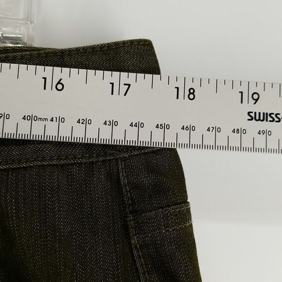 Northern Reflections Jeans Women's Size 16 Town Stretch Olive Green Crop Pockets - Picture 4 of 12